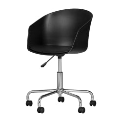 Sinfonia Song Ergonomic Mesh/Fabric High-Back Task Chair With Antimicrobial Protection, Loop Arms, Headrest, Black/Gray/White