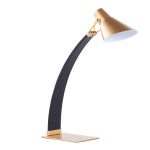 LumiSource Noah Contemporary Table Lamp, 20inH, Black/Gold