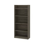 Bestar Pro-Linea 68inH Standard Bookcase, Walnut Gray