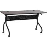 Lorell Flip Top Training Table, 48inW, Espresso/Black