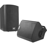 Pyle PDWR52BTBK Bluetooth Speaker System - 40 W RMS - Black - Wall Mountable - 80 Hz to 20 kHz - Surround Sound - 2 Pack