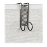 Safco Onyx Mesh Sturdy Coat Hook, 4 1/4inH x 1 3/4inW x 5inD, Black