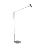 Adesso ADS360 Crane LED Floor Lamp, 60 1/2inH, Brushed Steel Shade/Brushed Steel Base