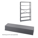 Safco 6-Shelf 48inW Industrial Steel Shelving, Dark Gray