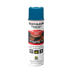 Rust-Oleum Industrial Choice M1600 System Solvent-Based Precision Line Inverted Marking Paint, 17 Oz, APWA Caution Blue, Case Of 12 Cans