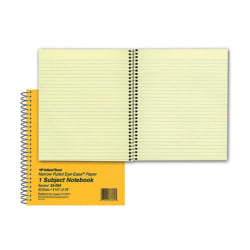 Rediform Brown Board Notebook, 5in x 7-3/4in, 1 Subject, 80 Sheets, Brown