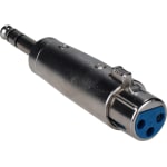 QVS 1/4 Male to XLR Female Audio Adaptor - 1 x 6.35mm Audio Male - 1 x 3-pin XLR Audio Female - Silver