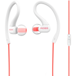 Koss FitClips KSC32i Earset - Stereo - Mini-phone (3.5mm) - Wired - 16 Ohm - 15 Hz - 20 kHz - Earbud, Over-the-ear - Binaural - In-ear - 4 ft Cable - White, Coral