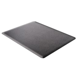 Deflecto Ergonomic Sit-Stand Chair Mat For All Pile and Hard Floors, 45in x 53in, Black