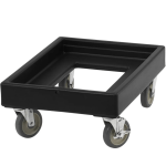 Cambro Camtainer Dolly, 19-5/8in x 28-5/8in x 10-1/2in, Black