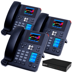 XBLUE QB1 VoIP Phone System Bundle, 3 Phones, QB1003