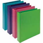 Samsill Earthchoice Durable View Binder, 1 1/2in Ring, 8 1/2in x 11in, Assorted Colors, Pack Of 4