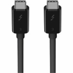 Belkin Thunderbolt 3 Cable (USB-C to USB-C, 100W) - 2.60 ft Thunderbolt 3/USB-C Data Transfer Cable for MacBook Pro, iMac, MacBook Air - First End: 1 x USB 3.1 (Gen 1) Type C - Male - Second End: 1 x USB 3.1 (Gen 1) Type C - Male - 40 Gbit/s - Black