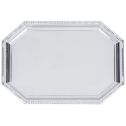 Hoffman Octagonal Metal Catering Trays, 17-1/8in x 11-3/4in, Set Of 6 Trays