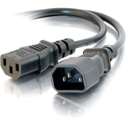 C2G 1ft 16AWG 250 Volt Computer Power Extension Cord IEC320C14 to IEC320C13 - Power extension cable - IEC 60320 C13 to IEC 60320 C14 - AC 250 V - 1 ft - molded - black