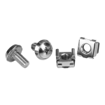 StarTech.com Rack Screws - 20 Pack - Installation Tool - 12 mm M6 Screws - M6 Nuts - Cabinet Mounting Screws and Cage Nuts