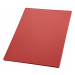 Winco Polyethylene Cutting Board, 1/2inH x 12inW x 18inD, Red