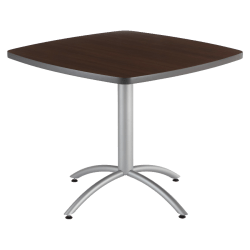 Iceberg CafeWorks Cafe Table, Square, 30inH x 36inW, Walnut