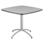 Iceberg CafeWorks Cafe Table, Square, 30inH x 36inW, Gray