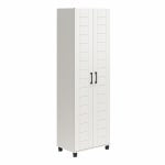 Ameriwood Home Systembuild Evolution Loxley 24inW 2-Door Shiplap Cabinet, White