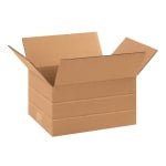 Partners Brand Multi-Depth Corrugated Boxes, 10in x 8in x 6in, Kraft, Bundle Of 25 Boxes