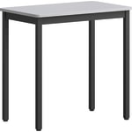 Lorell Melamine/Steel Utility Table, 30inH x 30inW x 18-1/8inD, Gray/Black