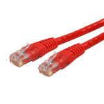 StarTech.com 1ft CAT6 Ethernet Cable - Red Molded Gigabit CAT 6 Wire - 100W PoE RJ45 UTP 650MHz - Category 6 Network Patch Cord UL/TIA - 1ft Red CAT6 up to 160ft - 650MHz - 100W PoE