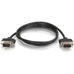 C2G CMG-Rated DB9 Low Profile Null Modem M-M - Null modem cable - DB-9 (M) to DB-9 (M) - 35 ft - molded, thumbscrews - black