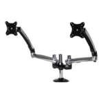 Peerless-AV LCT620AD-G Desk Mount for Flat Panel Display - Black - Height Adjustable - 2 Display(s) Supported - 29in Screen Support - 35.60 lb Load Capacity - 75 x 75, 100 x 100 - VESA Mount Compatible - 1 - Aluminum