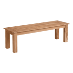 Linon Clemmett Outdoor Bench, 18inH x 80inW x 18inD, Natural