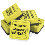 The Pencil Grip Magnetic Whiteboard Erasers, 2in x 2in, Yellow, Pack Of 12