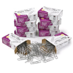 Charles Leonard Gem Paper Clips, 10,000 Total, Silver, 100 Per Box, Pack Of 100 Boxes