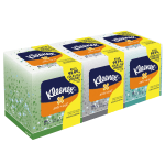 Kleenex Professional Anti-Viral 3-Ply Facial Tissues, White, 55 Tissues Per Box, Pack Of 3 Boxes