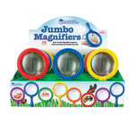 Learning Resources Jumbo Magnifiers, 4.5x, Assorted Colors, Pack Of 12