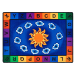 Carpets For Kids Premium Collection Sunny Day Learn & Play Classroom Rug, 8ft4in x 11ft8in, Multicolor