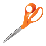 Fiskars Premier Heavy-Duty Scissors, 9in, Pointed, Orange