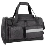 Summit Ridge Polyester Duffel, 12inH x 20inW x 9inD, Black Heather