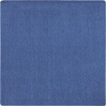 Joy Carpets Kid Essentials Solid Color Square Area Rug, Just Kidding, 6ft x 6ft, Cobalt Blue