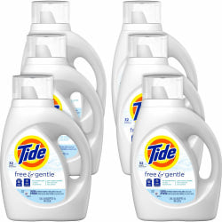 Tide Free & Gentle Detergent - 46 fl oz (1.4 quart) - 6 / Carton