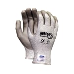 Memphis Glove Dyneema Polyurethane Gloves, Large, White/Gray