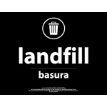 Recycle Across America Landfill Standardized Recycling Labels, LAND-8511, 8 1/2in x 11in, Black