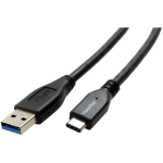 VisionTek USB-C to USB-A 1M Cable (M/M) - USB-C to USB-A 1 Meter 3.3 ft Male to Male Cable PD 60W 10Gbps Data for Laptop Ipad Dell XPS MacBook Pro