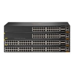 HPE Aruba 6300F - Switch - L3 - managed - 24 x 10/100/1000 (PoE+) + 4 x 50 Gigabit Ethernet SFP56 - front to back airflow - rack-mountable - PoE+ - TAA Compliant