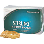 Alliance Rubber 24185 Sterling Rubber Bands, Size #18, 3in x 1/16in, Natural Crepe, Approximately 1900 Bands