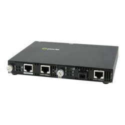 Perle SMI-1110-S1SC80U - Fiber media converter - GigE - 10Base-T, 100Base-TX, 1000Base-T, 1000Base-BX-U - RJ-45 / SC single-mode - up to 49.7 miles - 1510 (TX) / 1590 (RX) nm