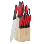 MegaChef 14-Piece Cutlery Set, Red