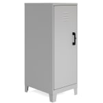 LYS SOHO Locker - 3 Shelve(s) - for Office, Home, Classroom, Playroom, Basement, Garage, Cloth, Sport Equipments, Toy, Game - Overall Size 42.5in x 14.3in x 18in - Silver - Steel