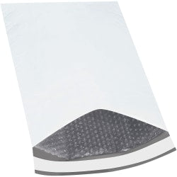 Partners Brand eCom Bubble-Lined Poly Mailers, 12 1/2in x 19in, White, Case Of 50