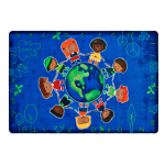 Carpets for Kids Premium Collection Give the Planet a Hug Rug, 8ft x 12ft, Blue