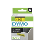 DYMO D1 45018 Black-On-Yellow Tape, 0.5in x 23ft